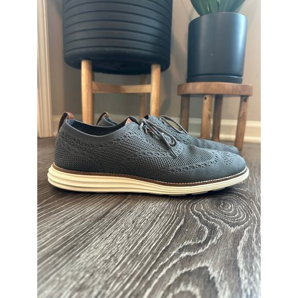 Cole Haan Men’s Original Grand Wingtip Stitchlite Oxford Dark Gray Sz. 12 - Picture 1 of 13
